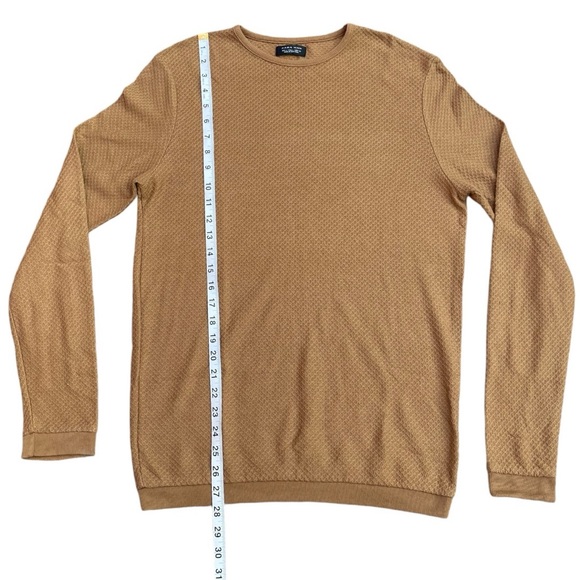 Brown Textured Zara Long Sleeve Shirt (L) - Picture 4 of 6